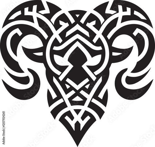 Devil Beast Evil Face Design