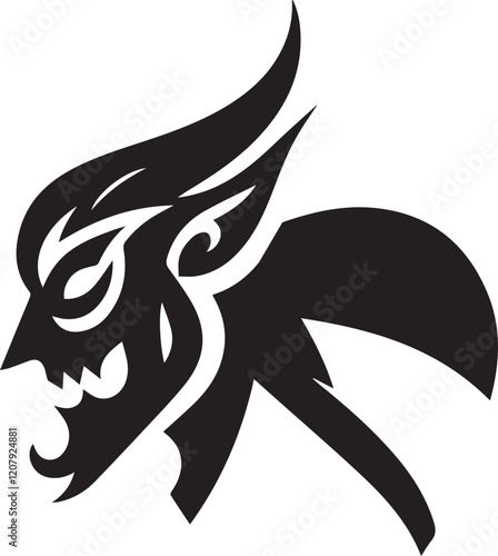 Devil Beast Evil Face Design