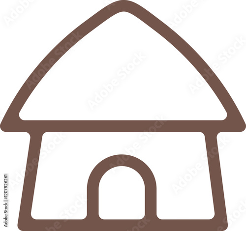 Home hut outline icon