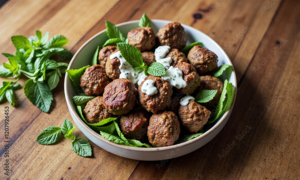 Lamb Kofta with Mint Yogurt Sauce Lamb Kofta with Mint Yogurt Sauce