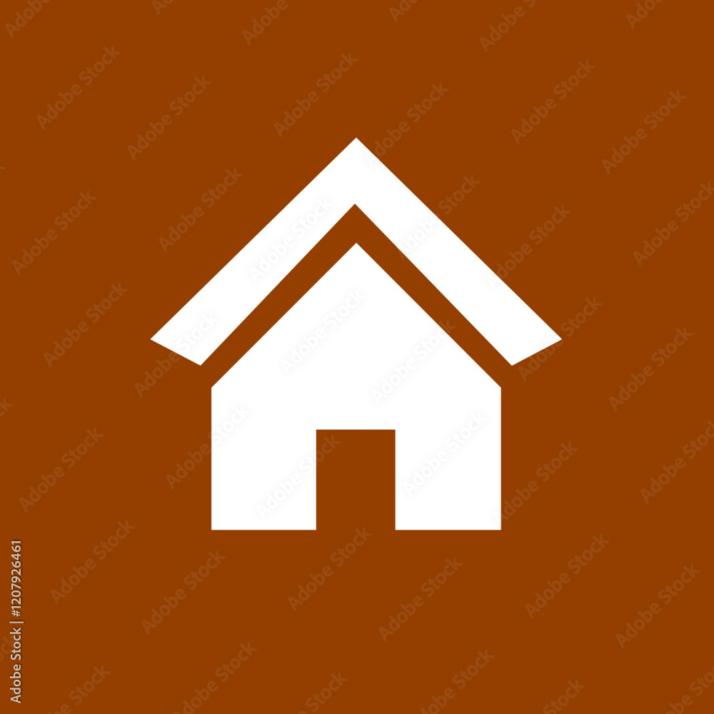 Home icon in negative space Home icon in negative space