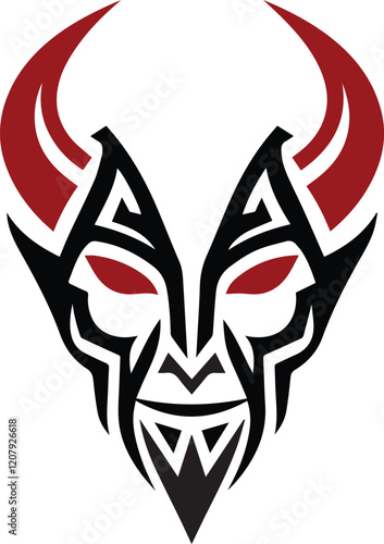 Devil Beast Evil Face Design