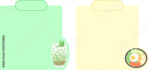 Food Text Box Blank Recipe Card