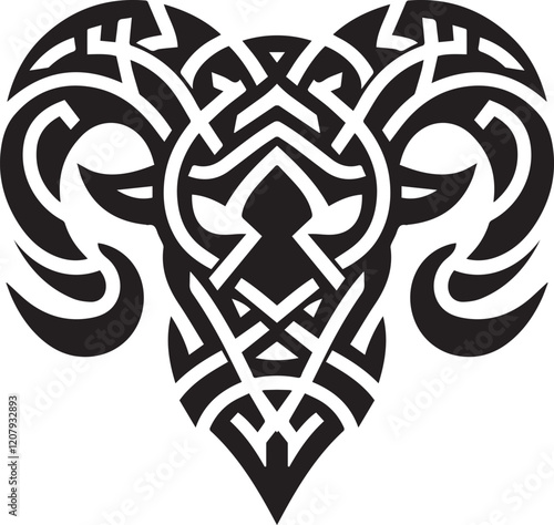 Devil Beast Evil Face Design