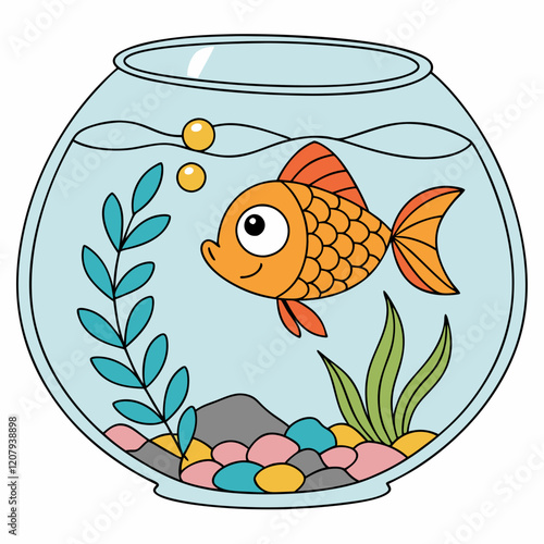 illustration goldfish vector graphic