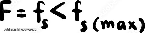 friction force physic law handwritten illustrations