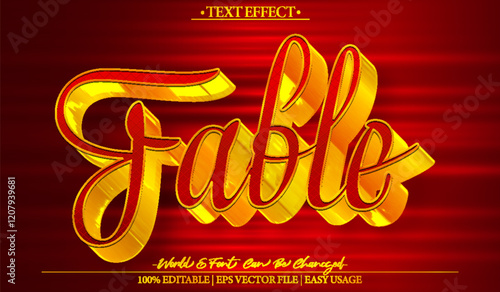 Fable Vector Text Effect Editable Alphabet Myth Tale Story Legend