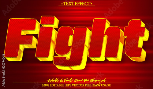 Fight Vector Text Effect Editable Alphabet Conflict Battle Boxing War