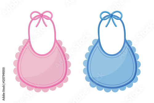 Collection of baby bibs for boys and girls.