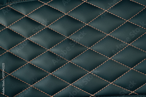 upholstery of a seat in an expensive car photo