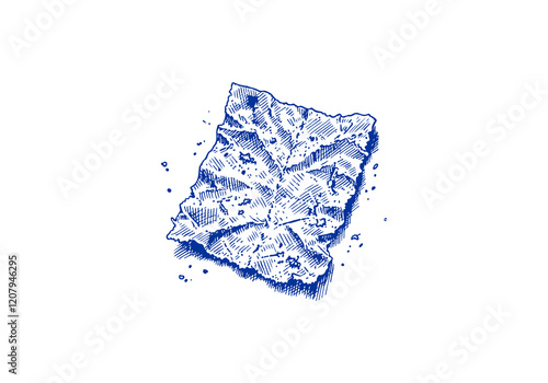 Paper Towel Waste Hand Drawn Sketch Illustration Vector Isolated