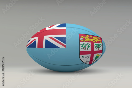 Fiji Rugby Ball with National Flag Design