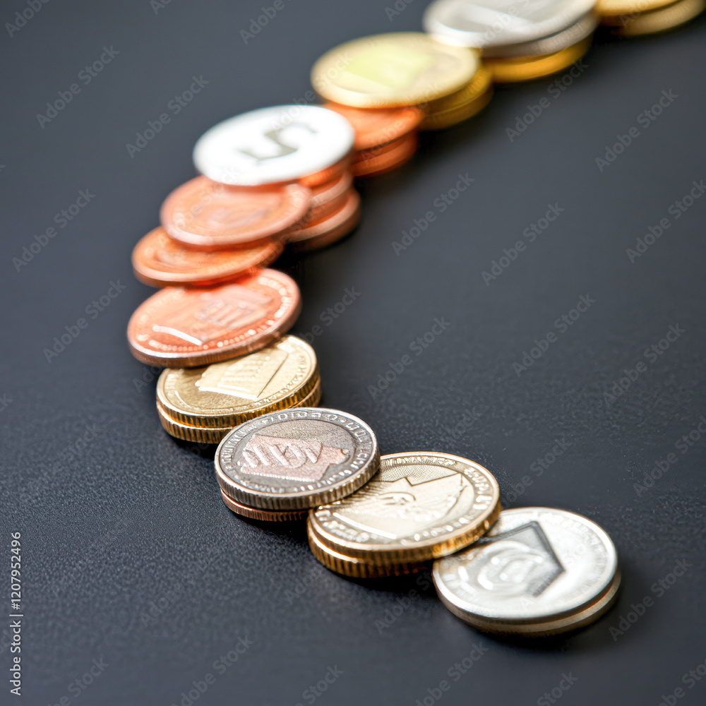Counting coins currency collection tabletop setting product Counting coins currency collection tabletop setting product