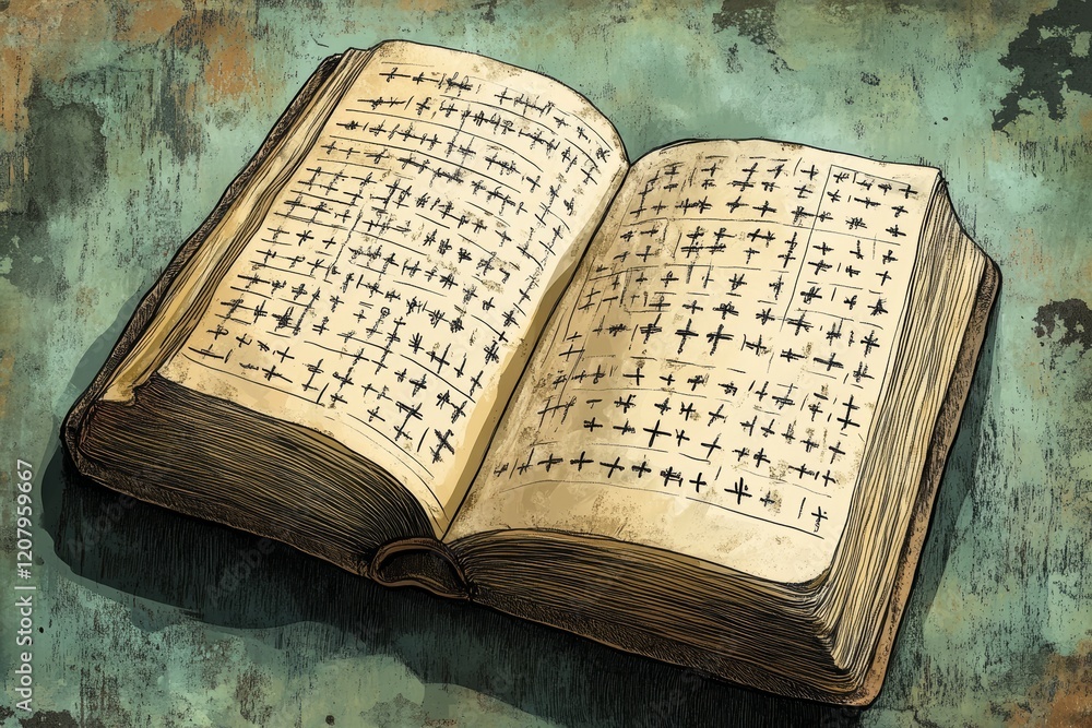 Fototapeta premium The Over Checked Notebook, Obsessive Compulsive Disorder OCD