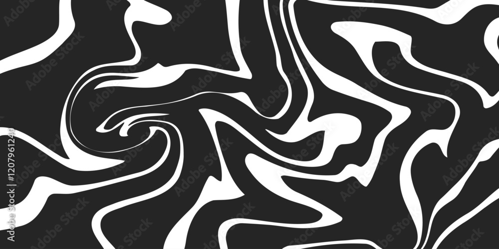 Optical illusion line pattern. Liquid black and white line abstract background. Monochrome line wave Optical illusion line pattern. Liquid black and white line abstract background. Monochrome line wave