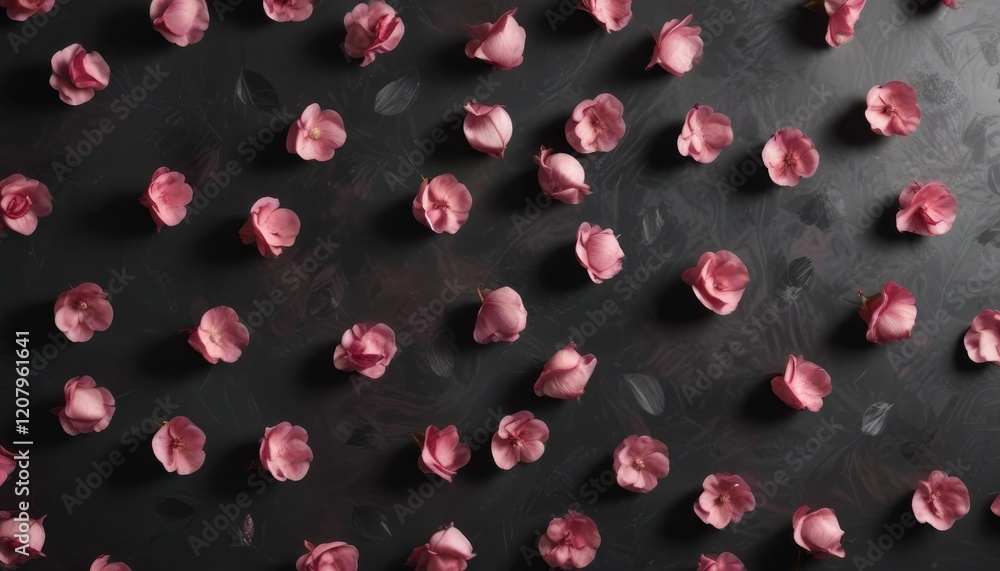 Charcoal charcoal grey floral wallpaper with delicate rose petals, grey wallpaper, modern design Charcoal charcoal grey floral wallpaper with delicate rose petals, grey wallpaper, modern design
