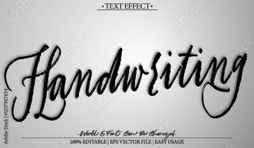 Handwriting Party Vector Text Effect Editable Alphabet Written Doodles Font Draft