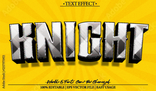 Knight Vector Text Effect Editable Alphabet Warrior Armor History Antique Sword