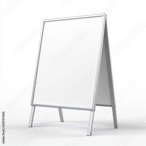 Obraz na płótnie Blank A-frame sandwich board sign isolated on white background. w salonie