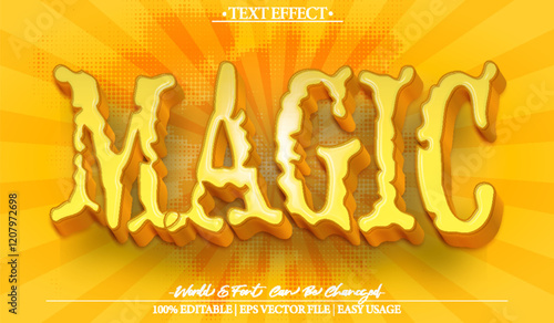 Magic Text Effect Editable Alphabet Shine Fantasy Mystery Spiral Misty