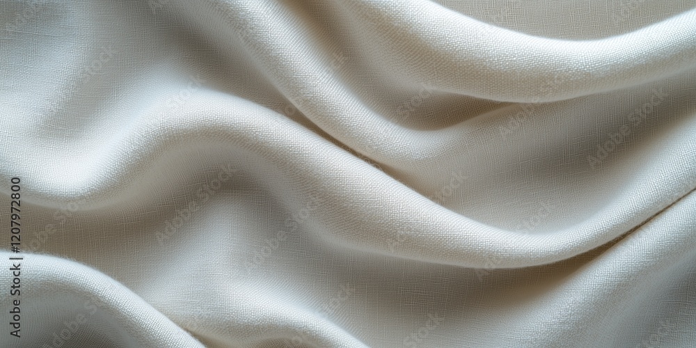 Fototapeta premium Elegant Smooth Fabric Texture with Delicate Waves and Soft Cream Color