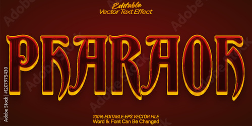 Pharaoh Vector Text Effect Editable Alphabet Hieroglyphs Pyramid