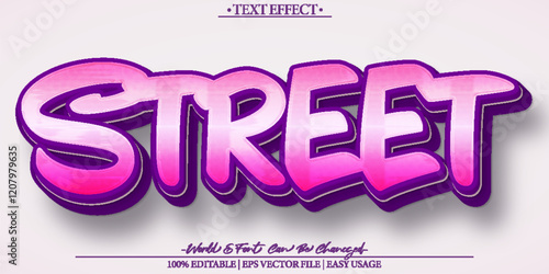 Street Vector Text Effect Editable Alphabet Urban Street Grafitti Spray Splash Hip Hop Station