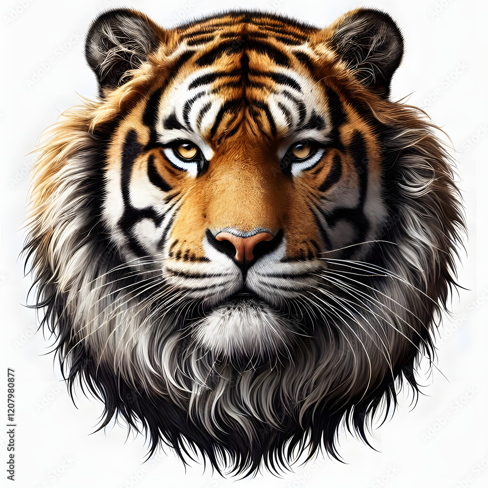 tiger head isolated tiger head isolated