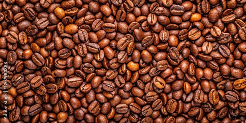 Fototapeta premium Aromatic Roasted Coffee Beans Background Texture Rich Brown Hues and Natural Patterns