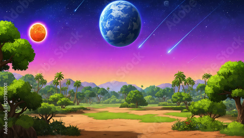 8k quality highly detailed cartoon background photo