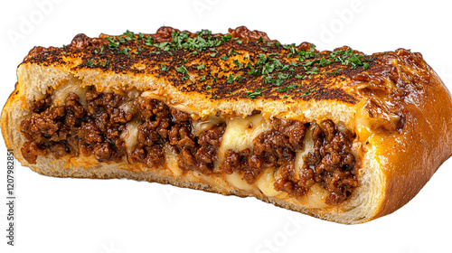 Wallpaper Mural a piece of bread stuffed with meat and cheese PNG image, PNG file, Generative art. Torontodigital.ca