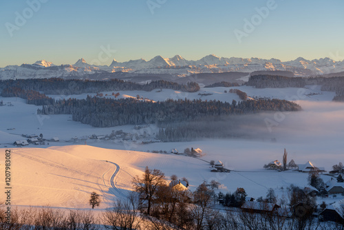Winter Sunset in the Emmental