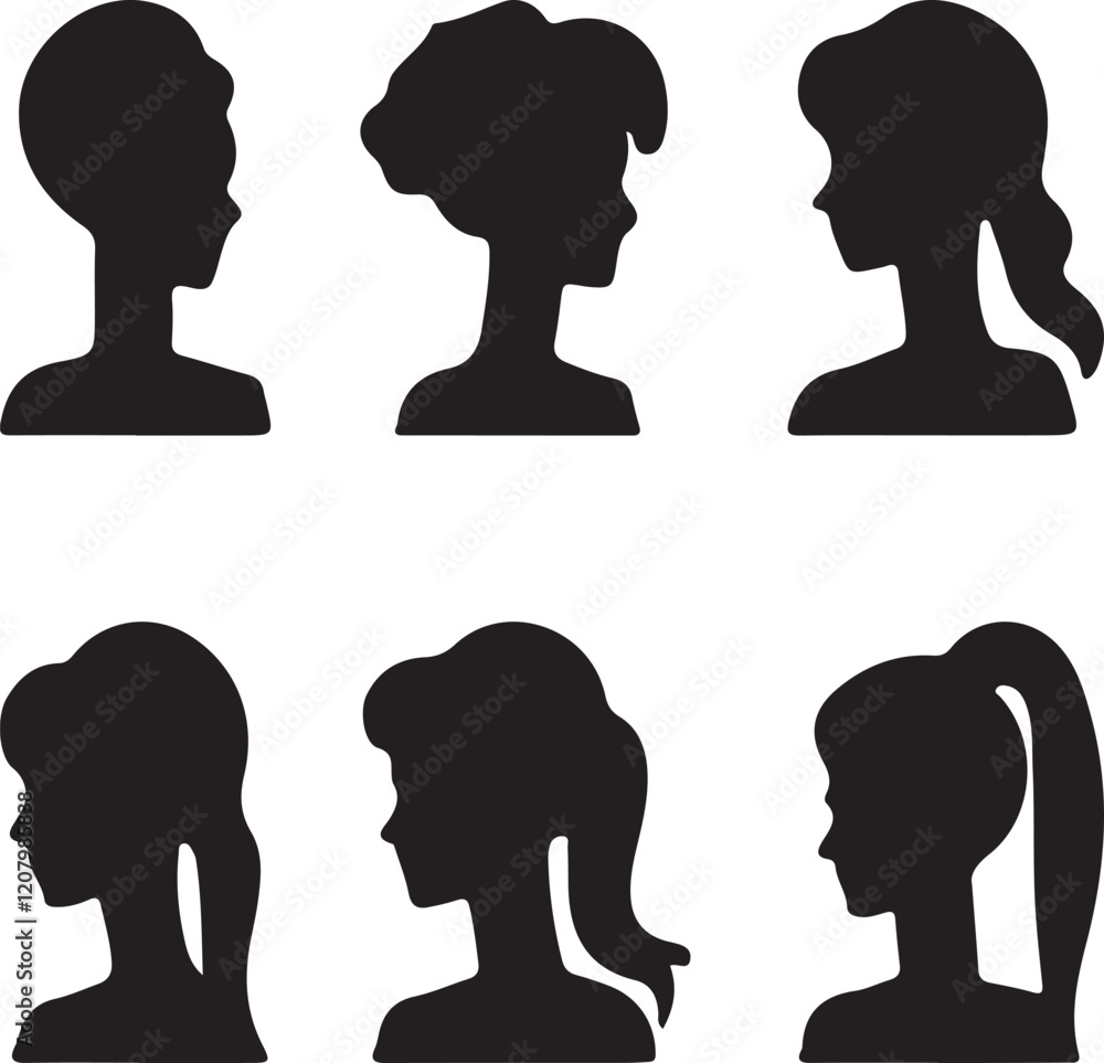 set of silhouettes set of silhouettes