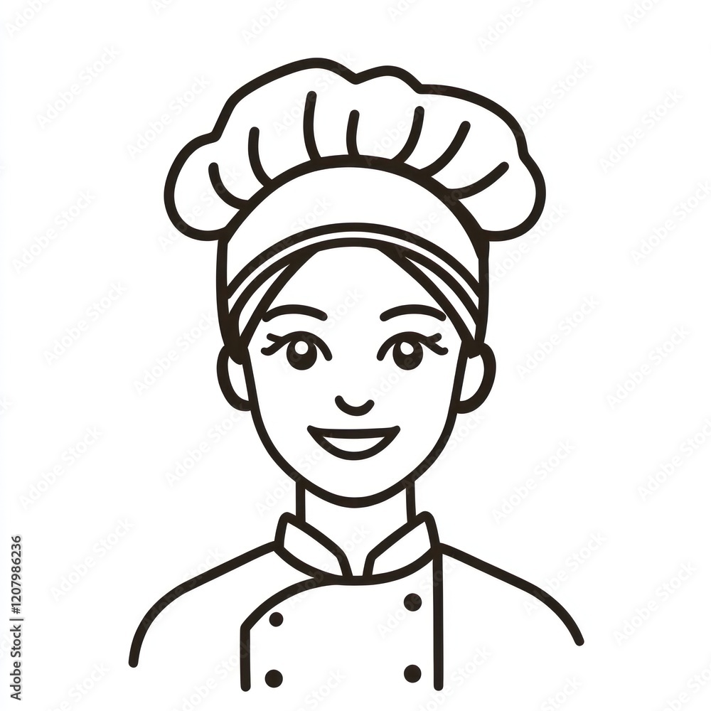 Chef with toque poses. Illustration style for food or cooking related uses Chef with toque poses. Illustration style for food or cooking related uses