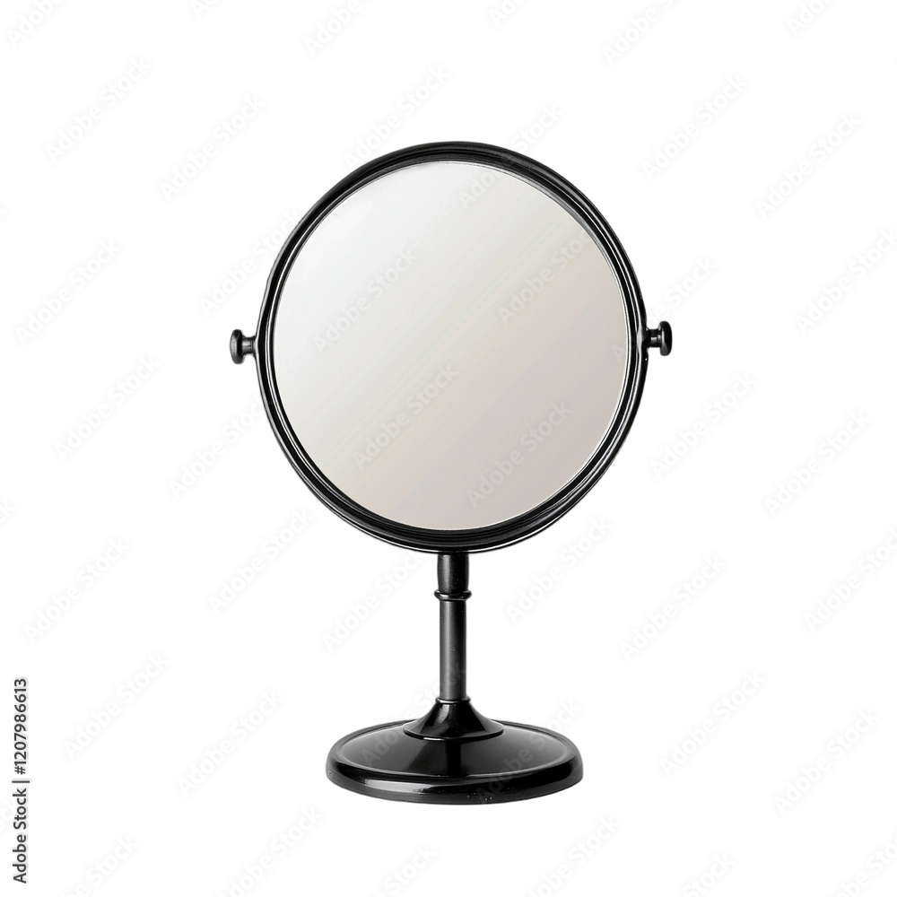 a round mirror on a transparent background, PNG image, PNG file, Generative art. a round mirror on a transparent background, PNG image, PNG file, Generative art.