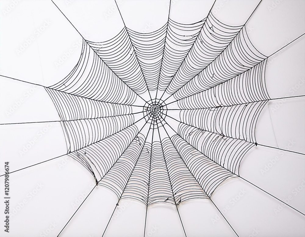 Fototapeta premium spider web on white background