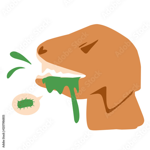 Rabies dog illustration.  World rabies day.