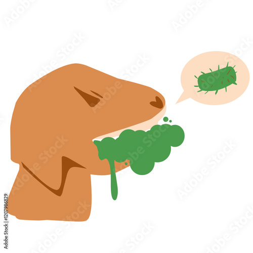 Rabies dog illustration.  World rabies day.