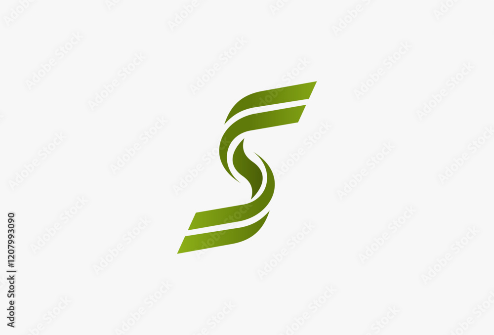 Initial Letter S, Twist Wave Icon Logo Template Initial Letter S, Twist Wave Icon Logo Template