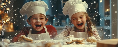 children in chef's hats 