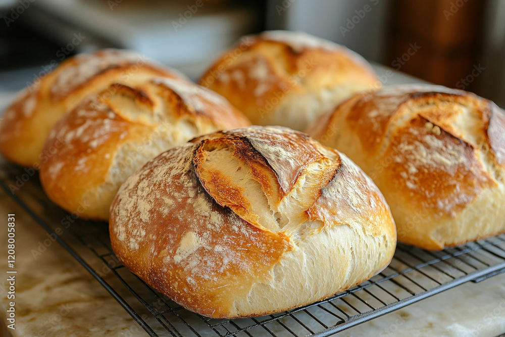 Sourdough bread. Rustic bread loaf with crispy crust on wooden table. Freshly baked traditional bread. Bakery goods Sourdough bread. Rustic bread loaf with crispy crust on wooden table. Freshly baked traditional bread. Bakery goods