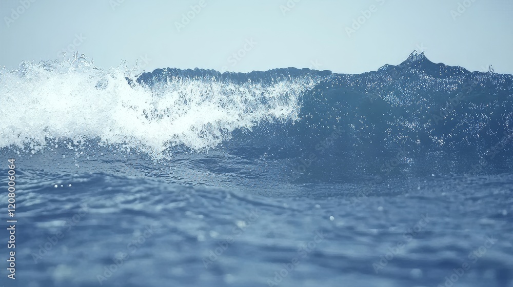 Ocean Wave Crashing, White Water, Sea Foam Ocean Wave Crashing, White Water, Sea Foam