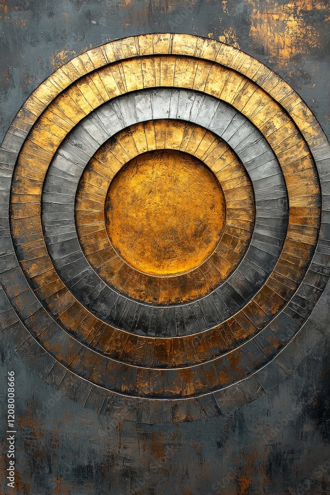 Fototapeta premium Artistic circular pattern design abstract studio visual artwork modern environment aesthetic viewpoint