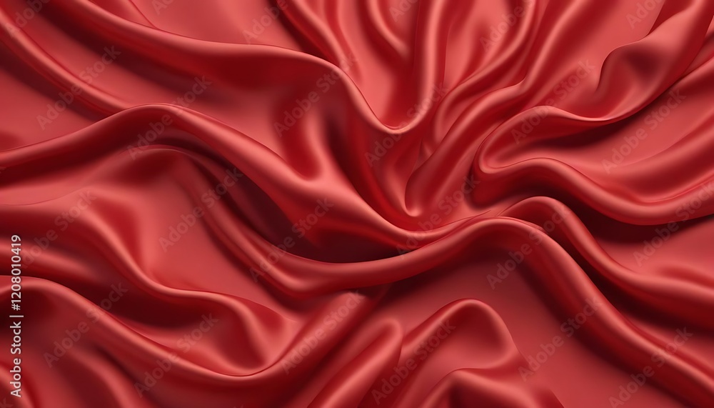 Obraz premium Red fabric with a pattern