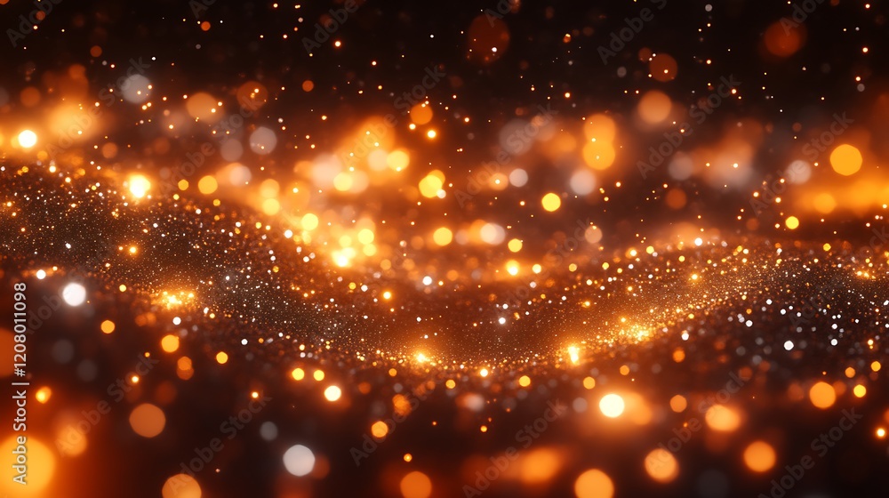 Golden Glitter Sparkles Abstract Background Image Golden Glitter Sparkles Abstract Background Image