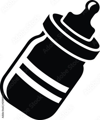 Baby bottle icon silhouette,Baby bottle vector art
