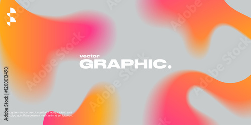 Geometric background with gradient shapes and blur effect.
