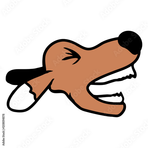 Dog Angry Biting Dangerous Loud Barking Barking Design Lover Art Vector Illustration Card T-Shirt Poster Sticker Graphic Print Decorative Drawing Isolated Logo Decoration Symbol Creative Cool Style
