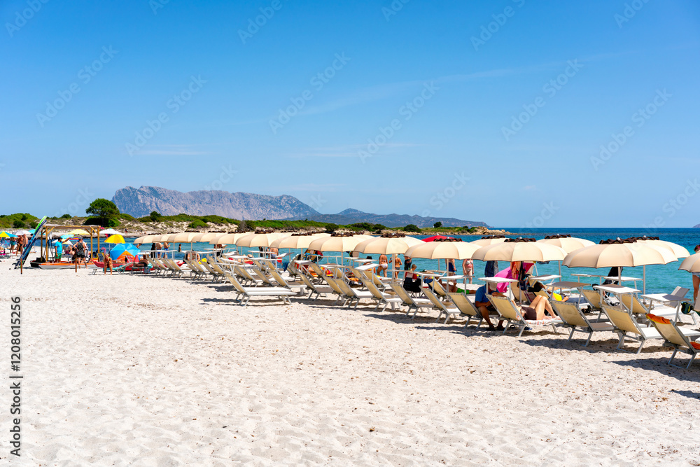 La Cinta beach with turquoise water in Sardinia, Italy La Cinta beach with turquoise water in Sardinia, Italy