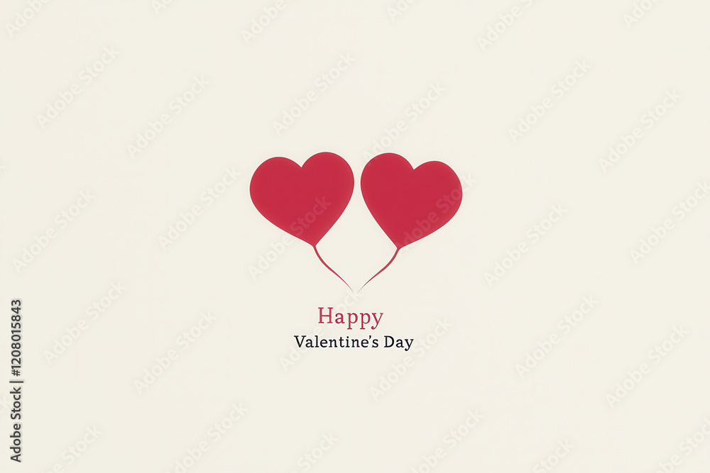 Two red heart balloons with Valentine's Day text
Two red heart balloons with Valentine's Day text